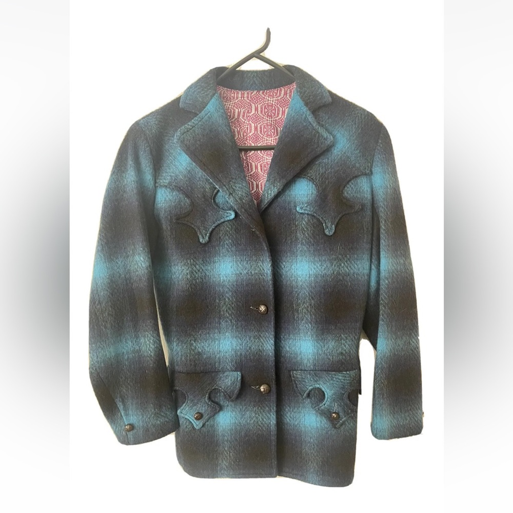 Vintage Tregos Westwear wool plaid coat XS
